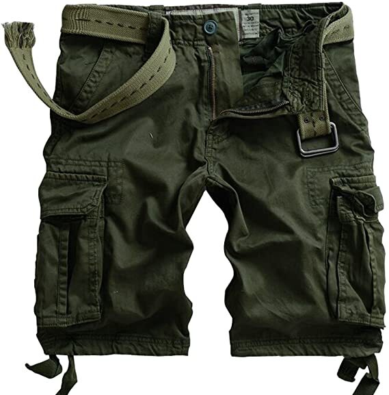 GRAYSON™ | Men's Belted Casual Cargo Shorts