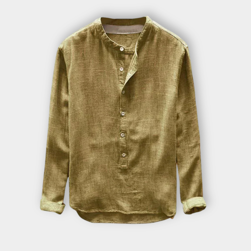 WOLF™ | Men's Buttoned Linen Shirt