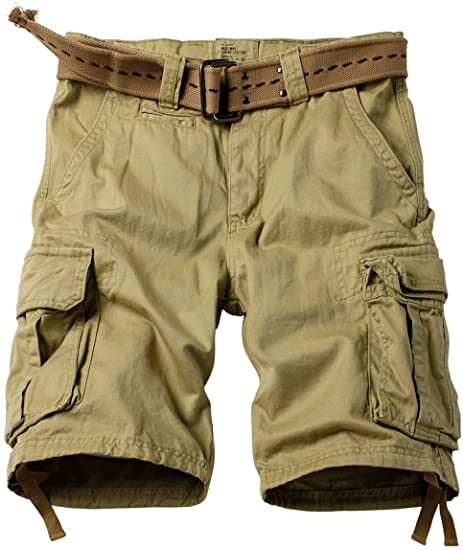 GRAYSON™ | Men's Belted Casual Cargo Shorts