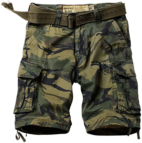 GRAYSON™ | Men's Belted Casual Cargo Shorts