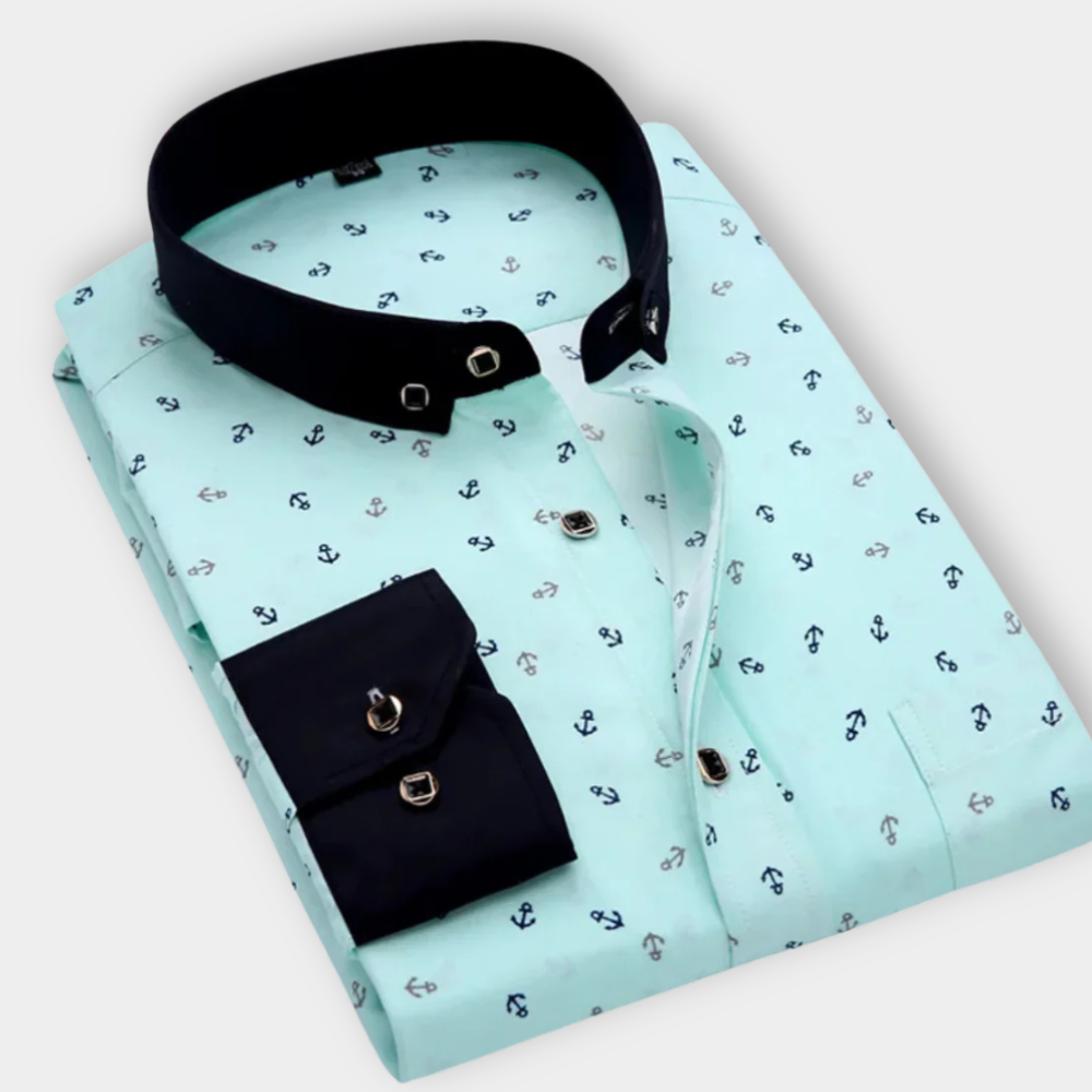 ENZO™ | Nautical Print Shirt