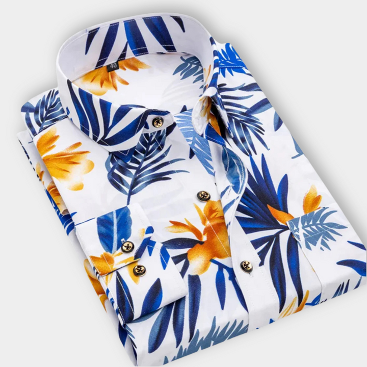 ENZO™ | Nautical Print Shirt