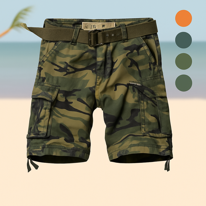 GRAYSON™ | Men's Belted Casual Cargo Shorts