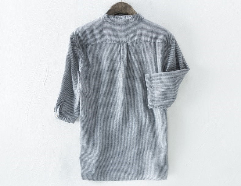 MARCEL™ | Linen Casual Buttons Henley Shirt