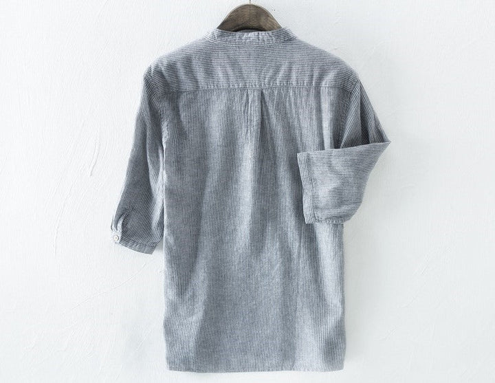 MARCEL™ | Linen Casual Buttons Henley Shirt