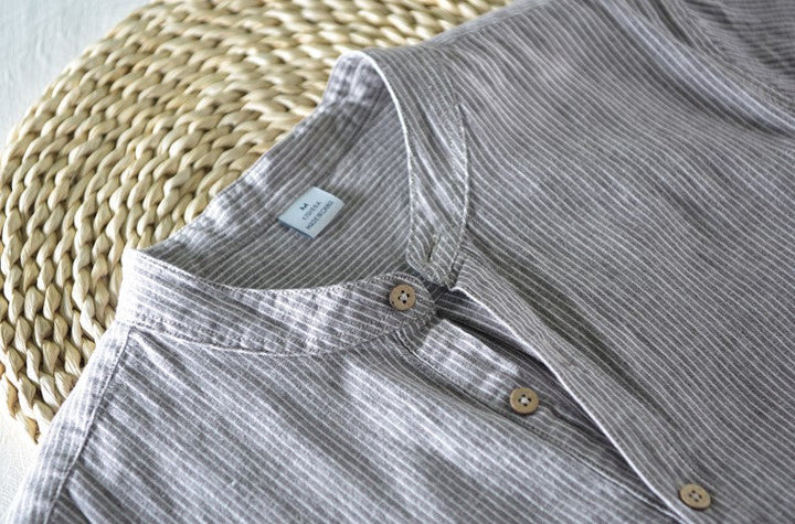 MARCEL™ | Linen Casual Buttons Henley Shirt