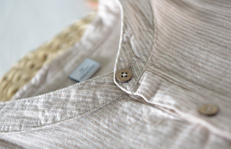 MARCEL™ | Linen Casual Buttons Henley Shirt