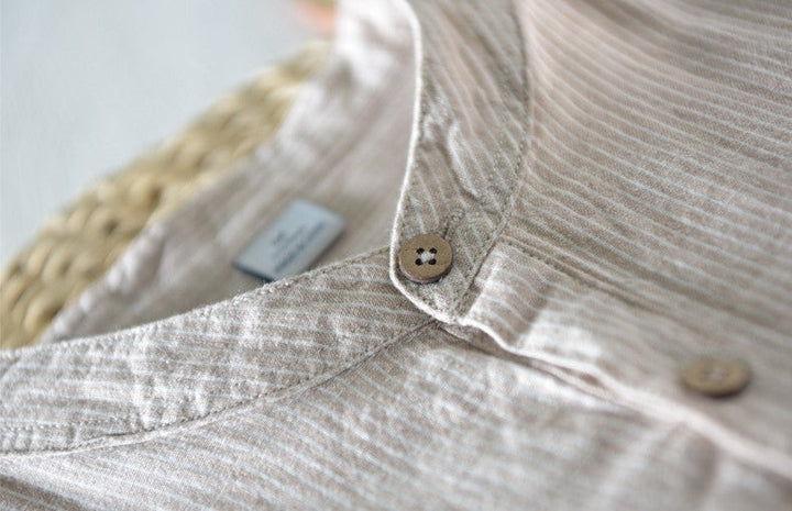 MARCEL™ | Linen Casual Buttons Henley Shirt