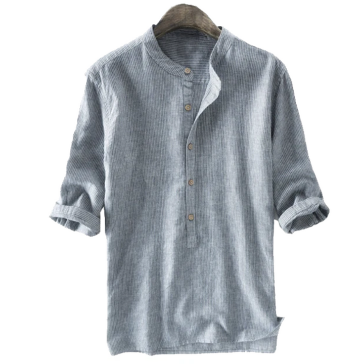 MARCEL™ | Linen Casual Buttons Henley Shirt