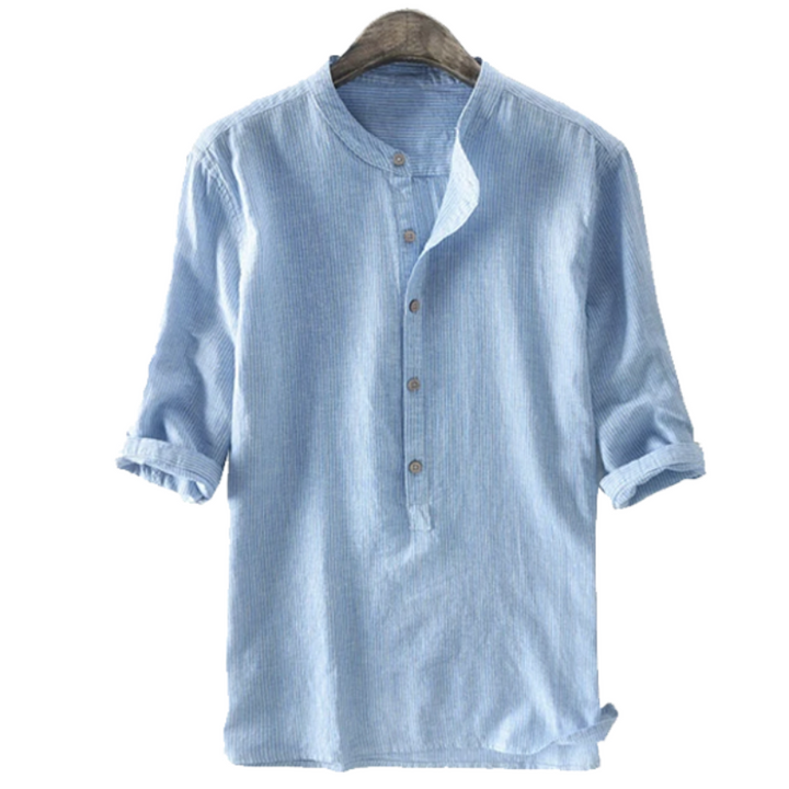 MARCEL™ | Linen Casual Buttons Henley Shirt